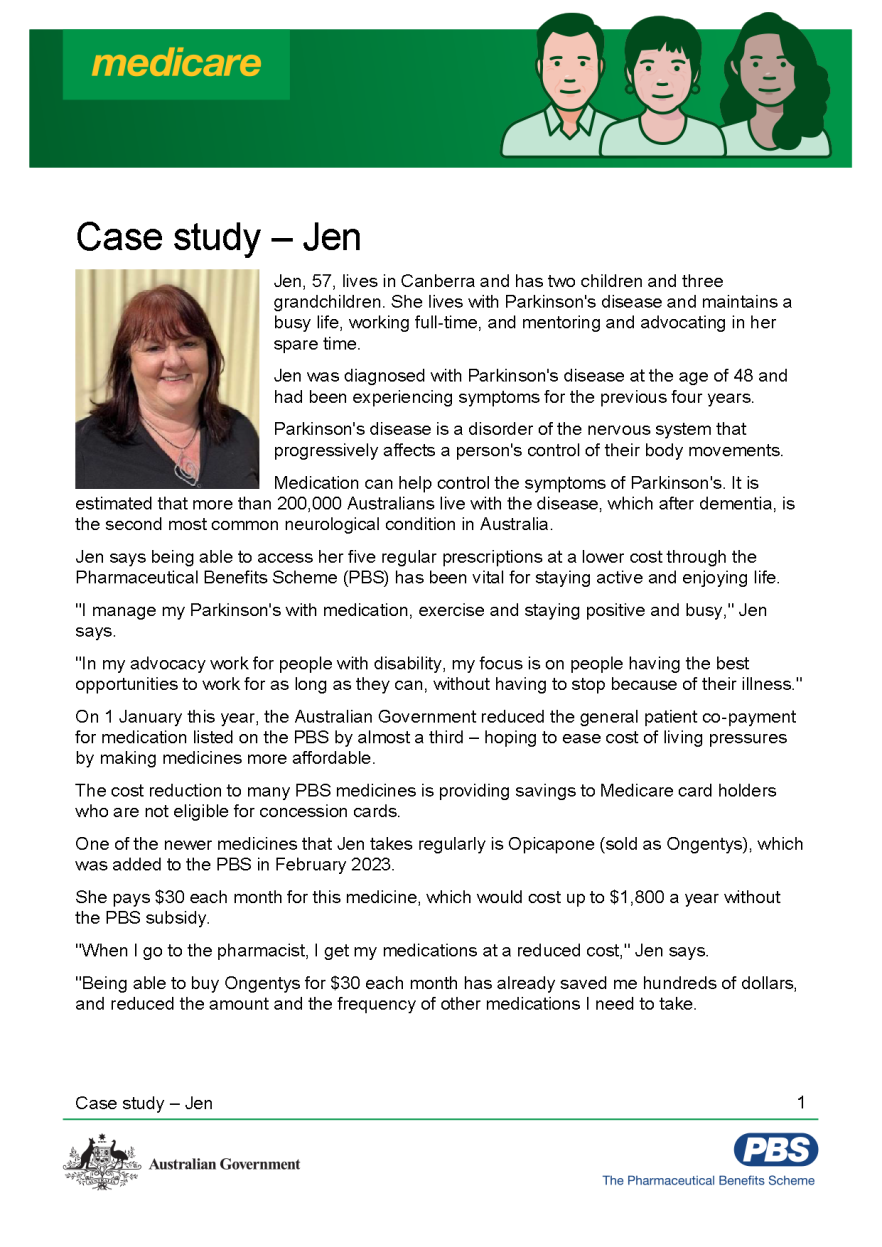 Save more on your PBS medicines – Jen case study