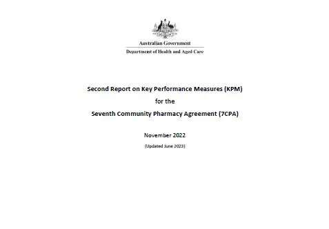 Second report on key performance measures for the Seventh Community Pharmacy Agreement