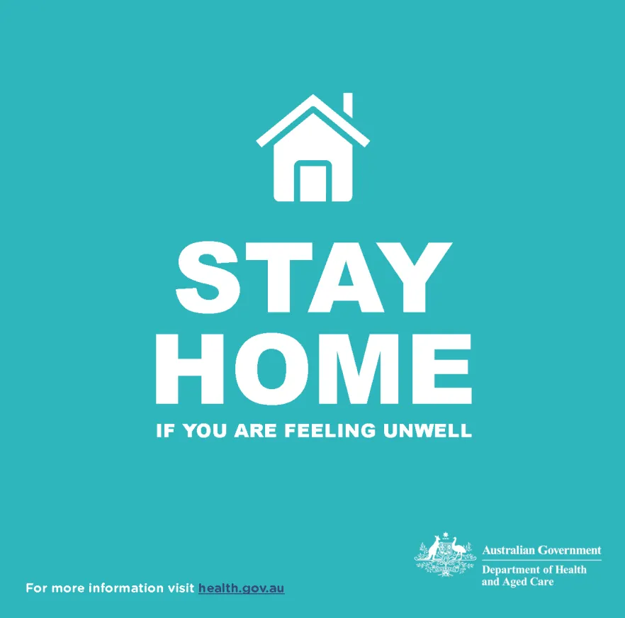 Stay at home if you feel unwell – Social media tile