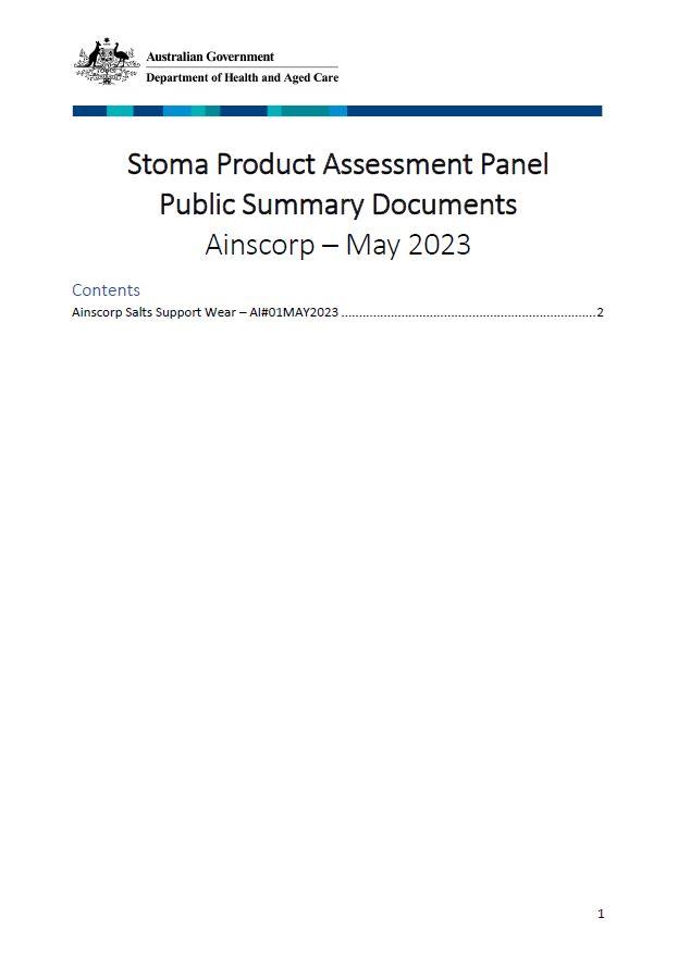 Ainscorp Public Summary Document Collection