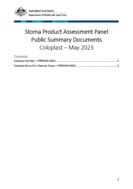 Coloplast Public Summary Document Collection - May 2023
