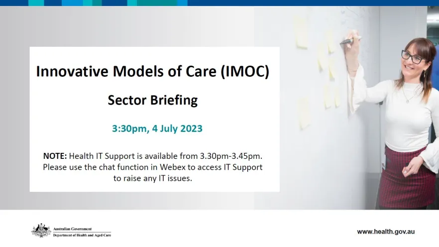 Innovative Models of Care (IMOC) webinar