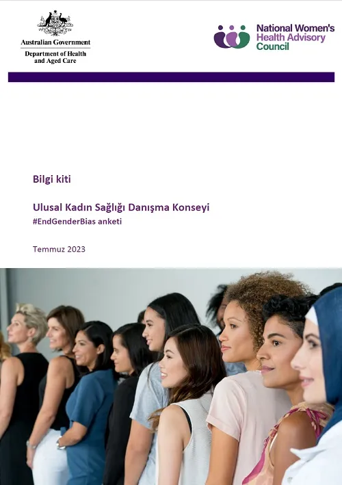 National Women's health advisory council information kit cover image in Turkish