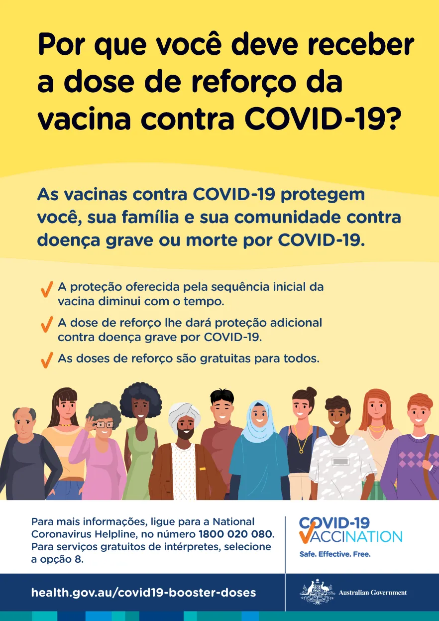 Por que devo receber uma dose de reforço da vacina contra COVID-19?