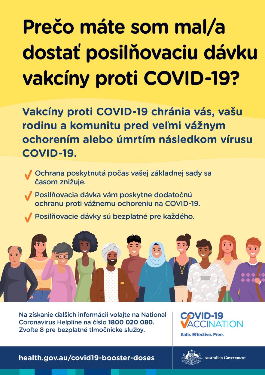 Prečo mám dostať posilňovaciu dávku vakcíny proti COVID-19?
