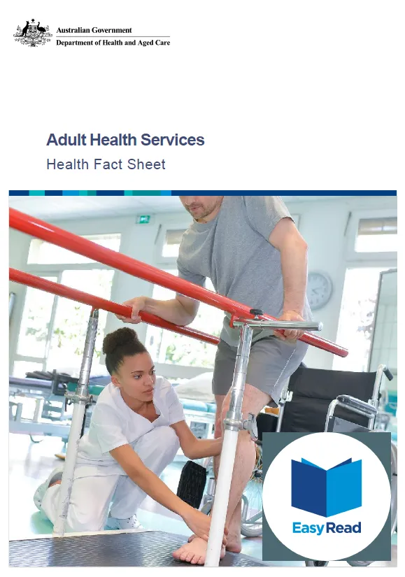 Cover image for Adult health services - Easy Read
