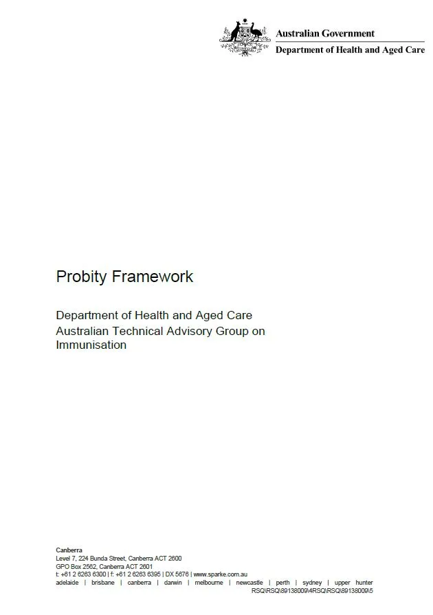 ATAGI Probity Framework
