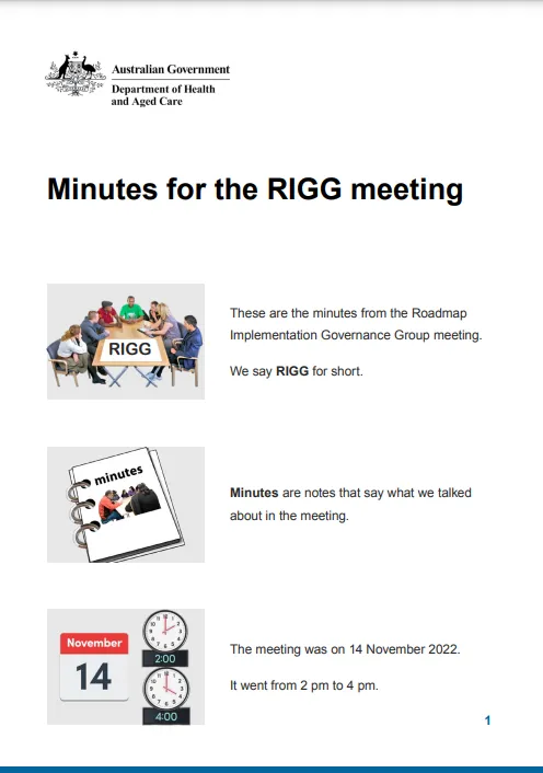 Cover image for Roadmap Implementation Governance Group (RIGG) – Meeting Summary 14 November 2022