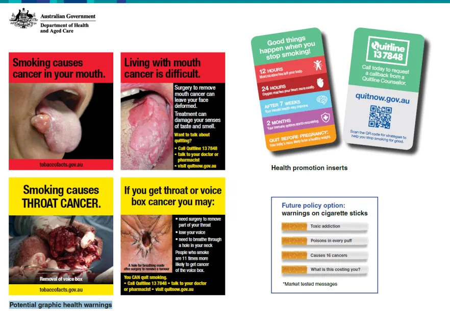 A new era of tobacco control – potential graphic health warnings imagery
