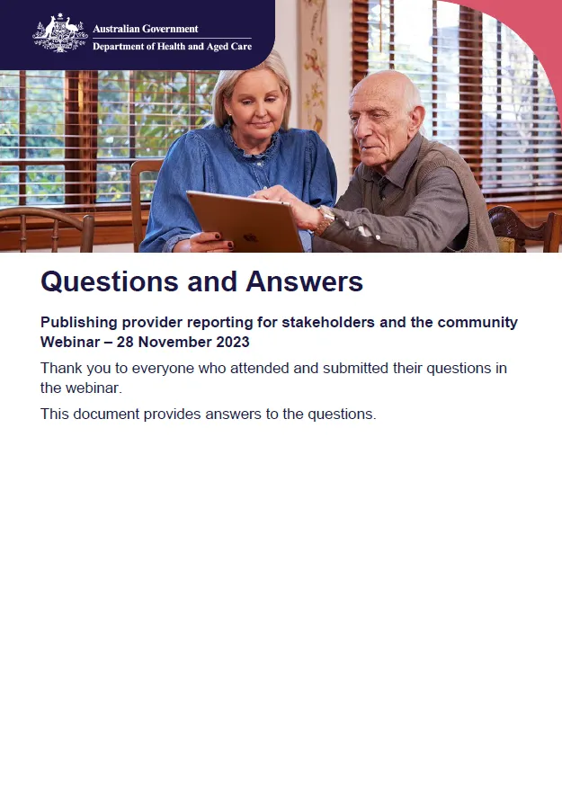 Cover image for Publishing provider reporting for stakeholders and the community webinar – questions and answers