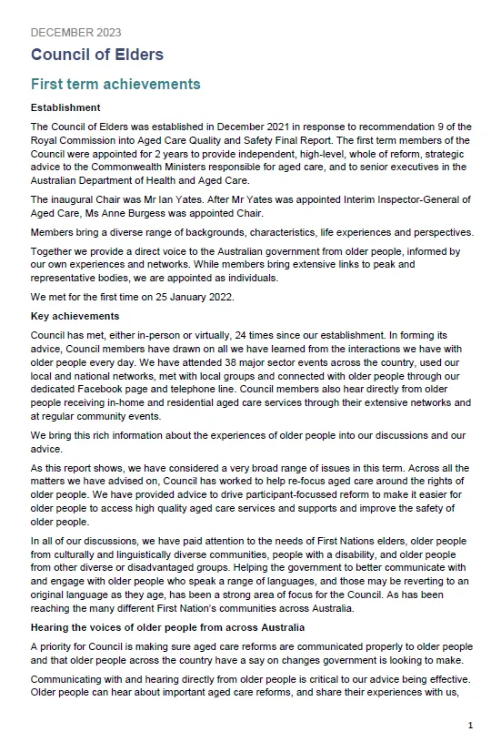 Council of Elders – First term achievements report coverpage.png