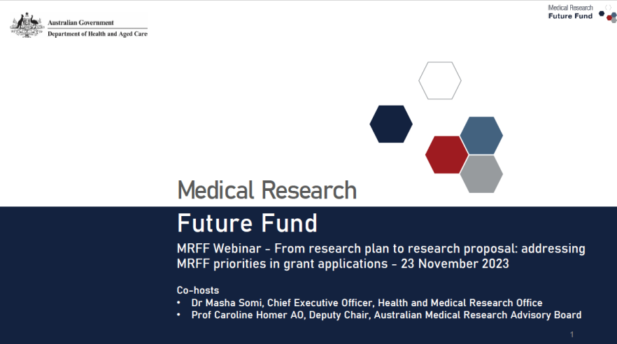 medical research future fund priorities