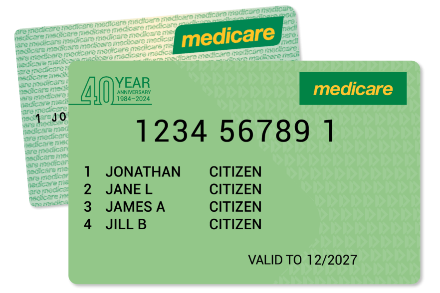 Medicare 40 year anniversary card design