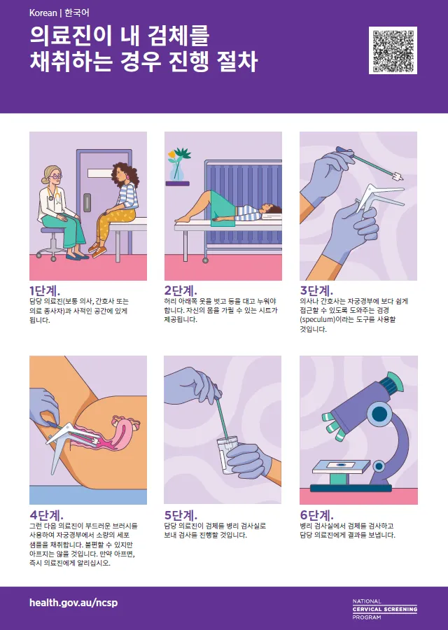 국가 자궁경부암 선별검사 프로그램 - 의료진이 내 검체를 채취하면 어떻게 되나요?