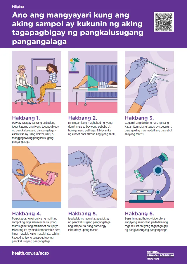 National Cervical Screening Program – Ano ang mangyayari kapag ang aking healthcare provider ang kukuha ng aking sample