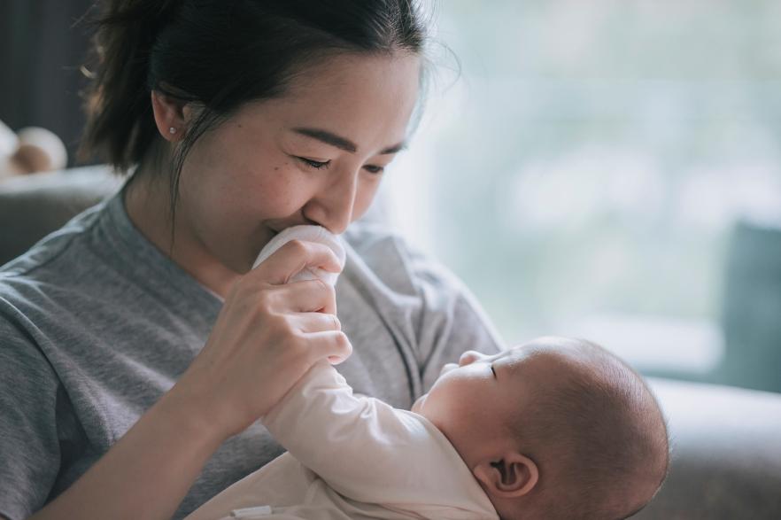 Photograph image of mother with infant