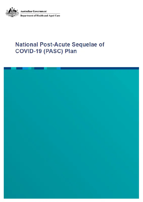 Cover page National Post-Acute Sequelae of COVID-19 Plan