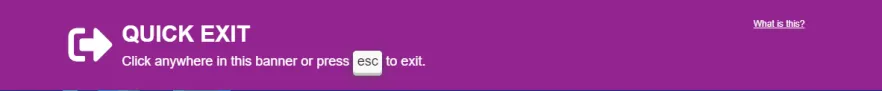 Quick exit banner