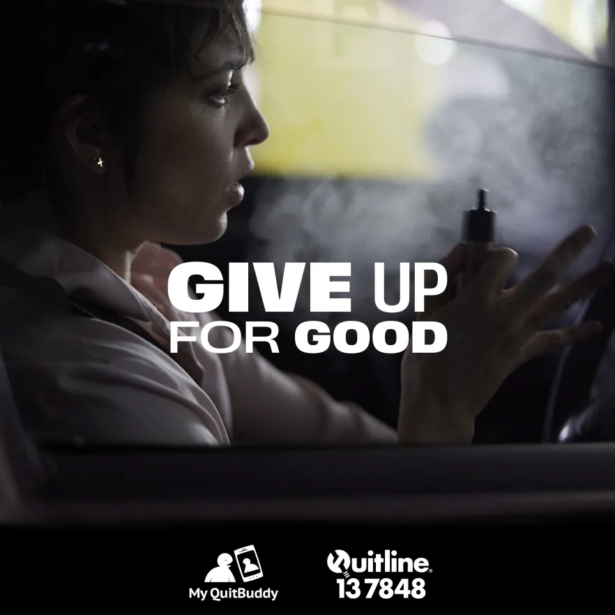 Woman vaping in a car