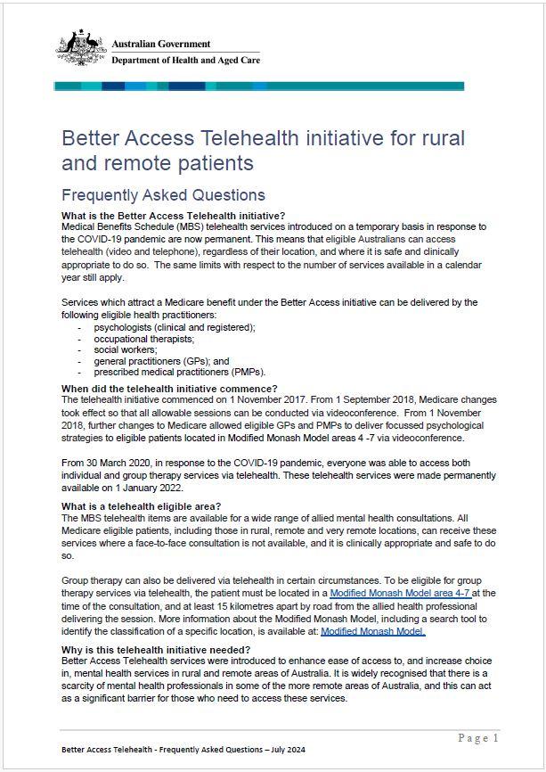 telehealth FAQs- cover image