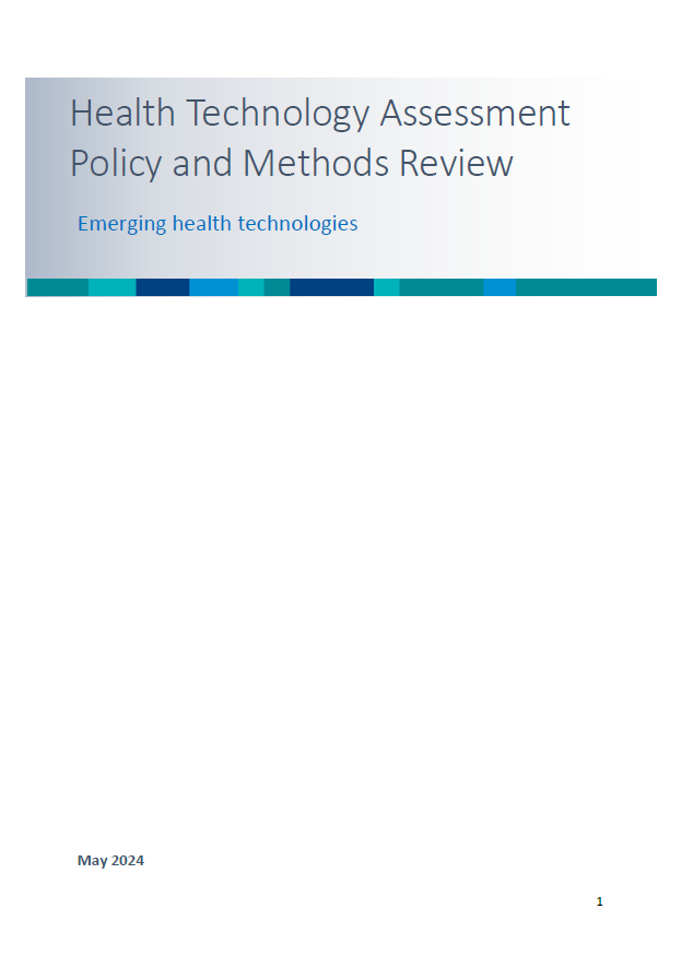 HTA Policy and Methods Review – Emerging health technologies