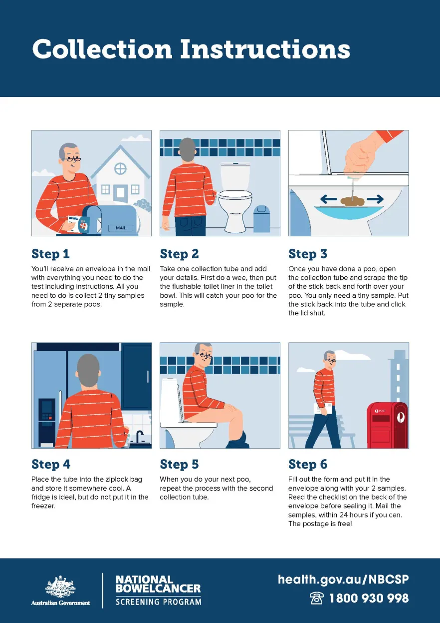 National Bowel Cancer Screening Program – How to do the bowel test