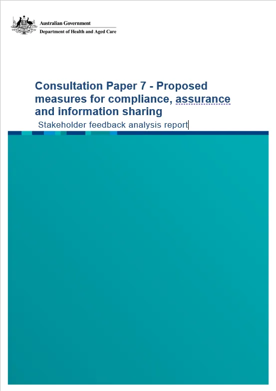 Consultation Paper 7 - Proposed measures for compliance, assurance and information sharing