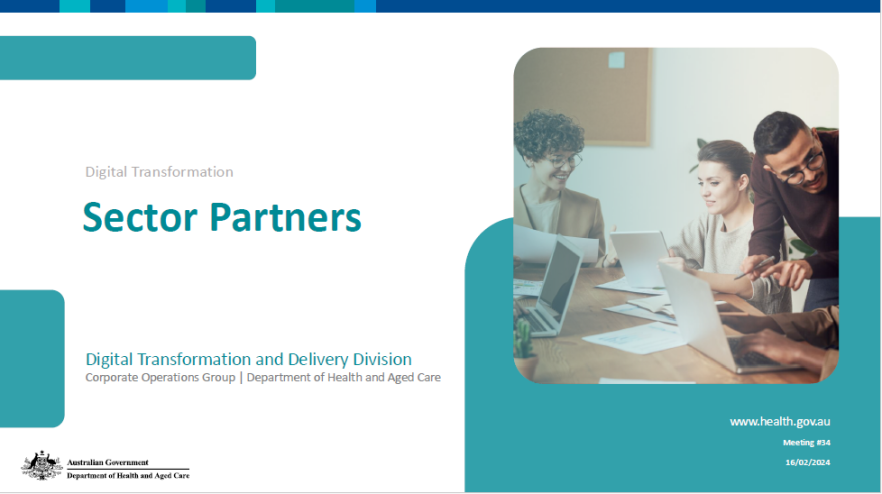 Digital Transformation Sector Partners slide presentation – 16 February 2024