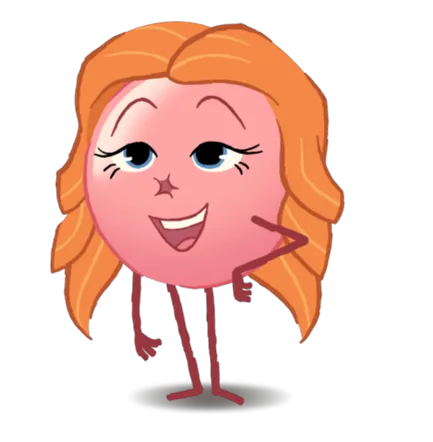 Cervical screening icon with orange hair