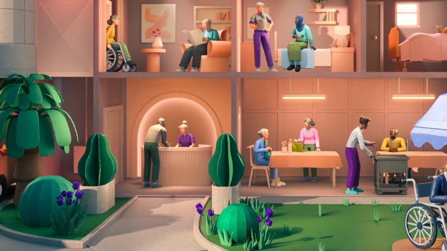 Your questions answered - scene inside aged care facility