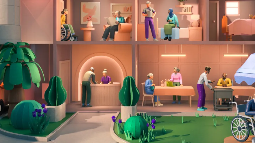 Your questions answered - scene inside an aged care facility