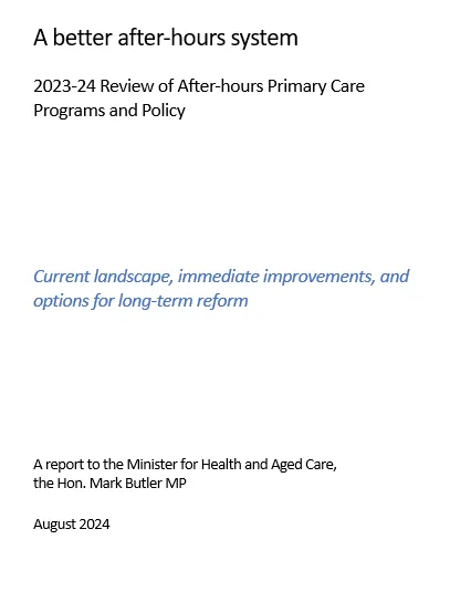 after hours review report cover
