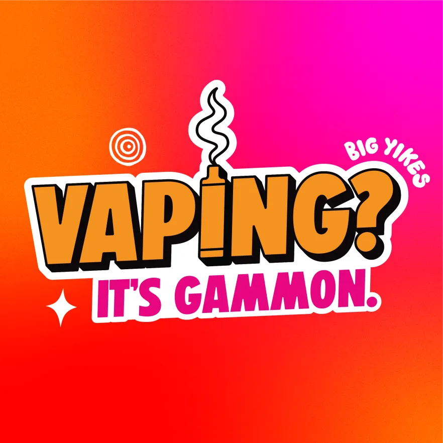 Vaping? It's gammon – First Nations social media tile