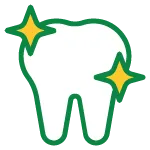 Sparkling tooth icon