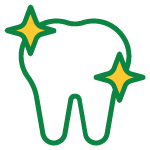 Sparkling tooth icon
