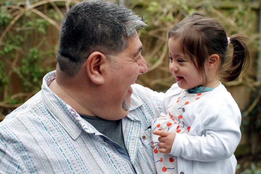 Photo of a Father with his daughter