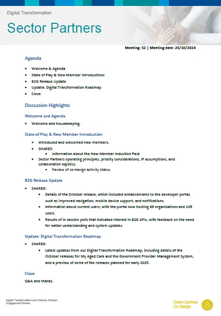 Cover image for the Digital Transformation Sector Partners meeting #52 summary