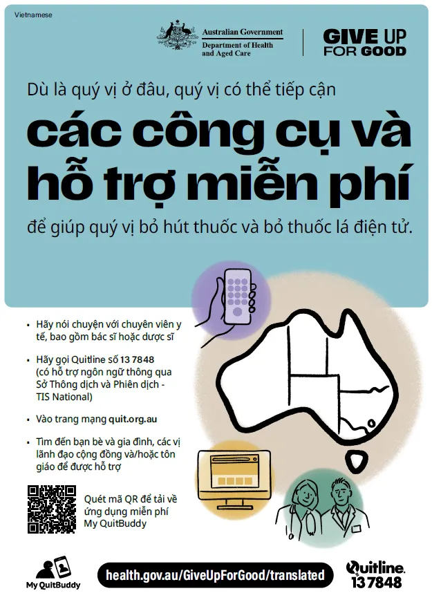 Cover page for Free tools and support in Vietnamese