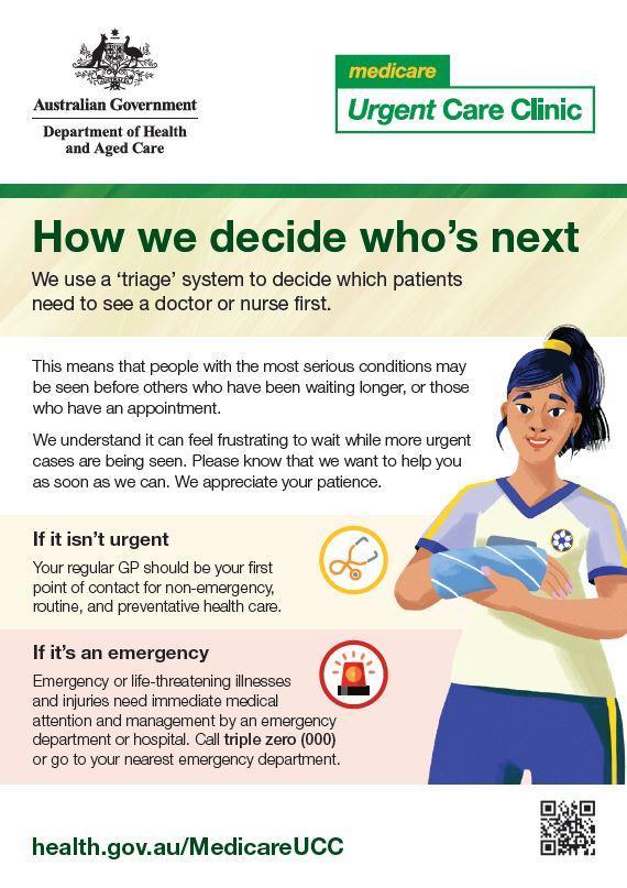 How we decide who’s next – A5 triage flyer