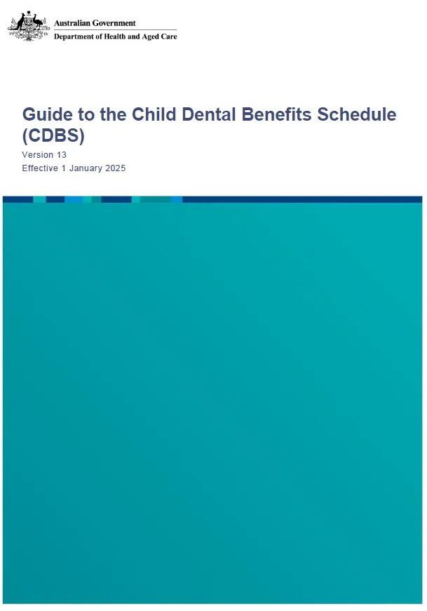 Cover image_CDBS – Guide to the Child Dental Benefits Schedule 2025
