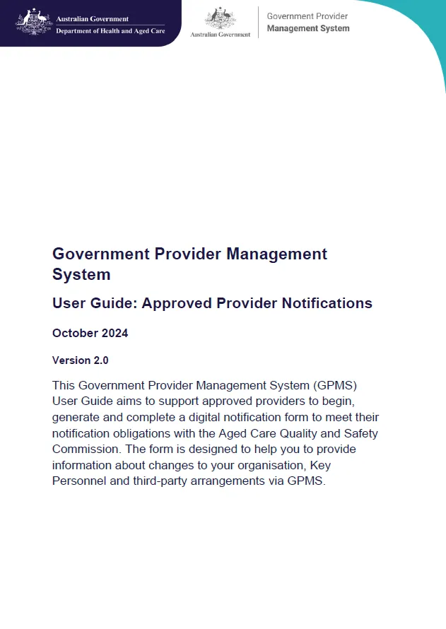 Cover image_GPMS User guide – Approved provider notifications