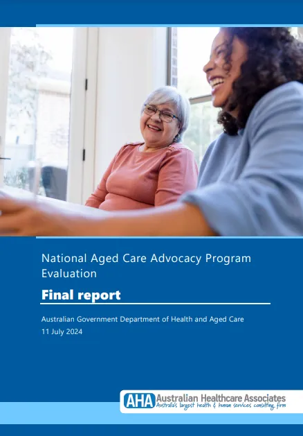 Cover image for the National Aged Care Advocacy Program Evaluation Final report