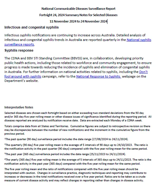 Cover image_NNDSS fortnightly reports – 11 to 24 November 2024