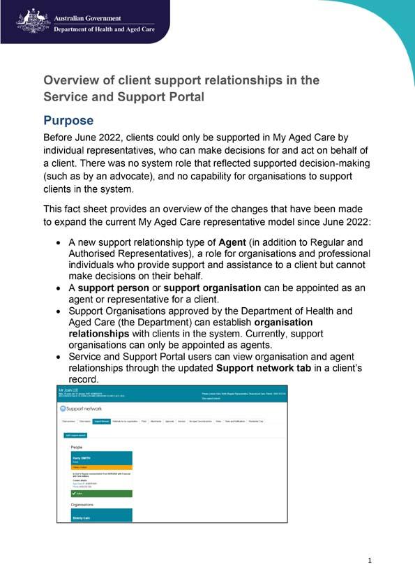 Overview of client support relationships in the Service and Support Portal