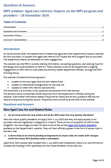 Cover image_Aged care reform webinar Q&A