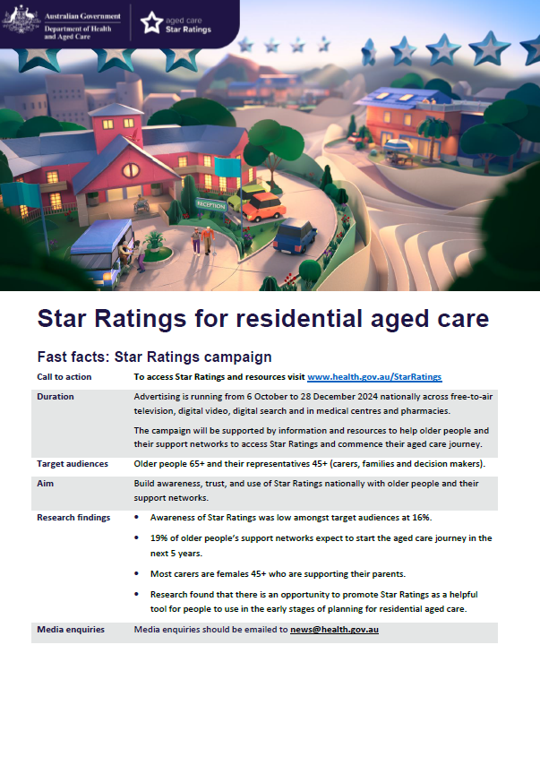 Star Ratings campaign – Media backgrounder