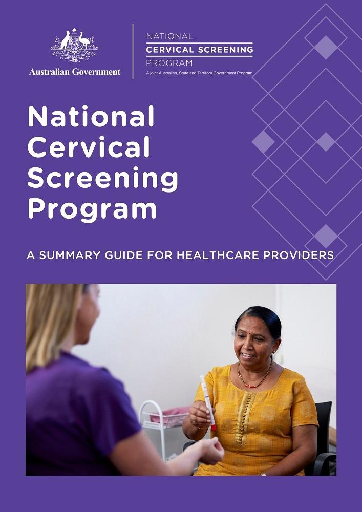 Front page image for the National Cervical Screening Program – A Summary Guide for Healthcare Providers