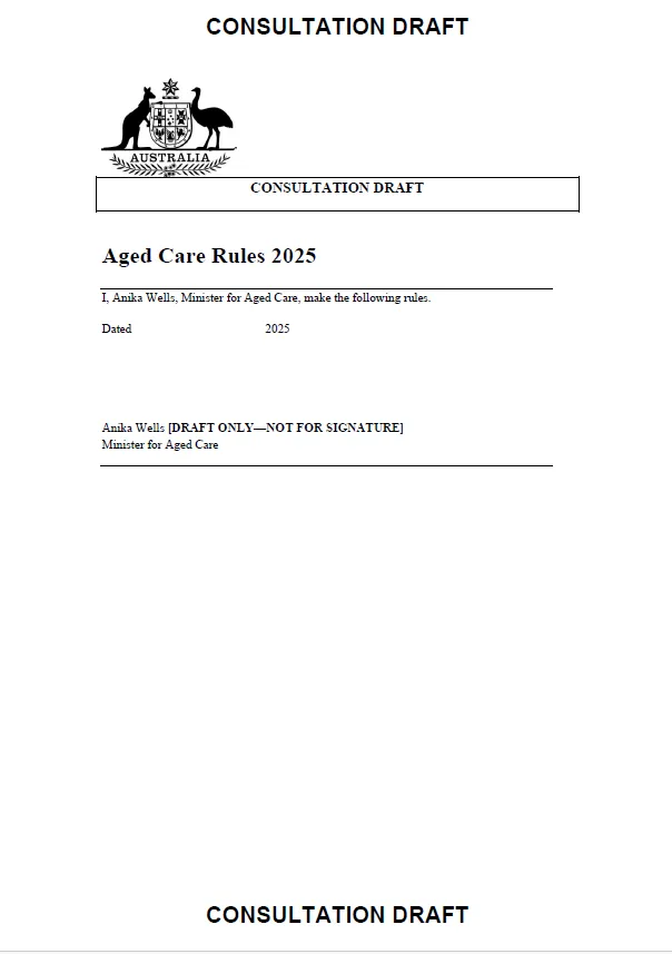 New Aged Care Act Rules consultation - Release 2b - Funding for other aged care programs