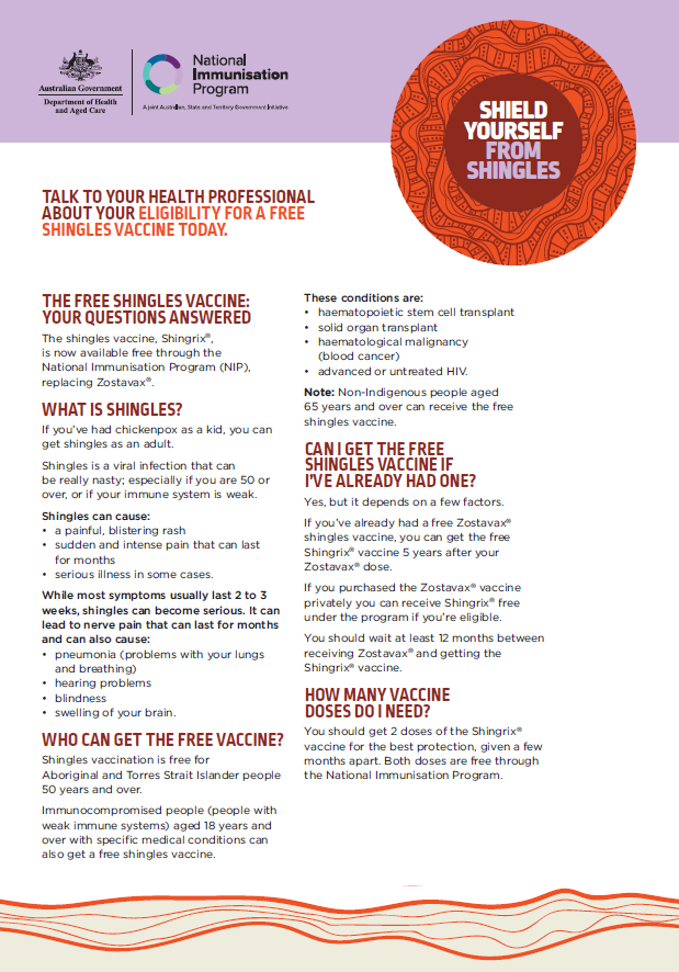  Shield yourself from shingles – Fact sheet – First Nations