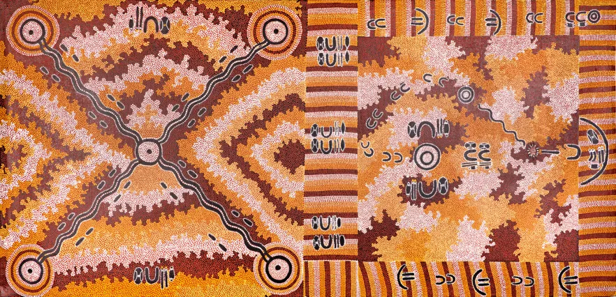 Warlukurlangu Jukurrpa 'Fire Dreaming' & Pama Pardu Jukurrpa 'Flying Ant Dreaming'